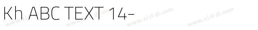 Kh ABC TEXT 14字体转换